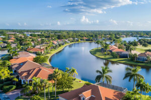 Houses on canal in florida